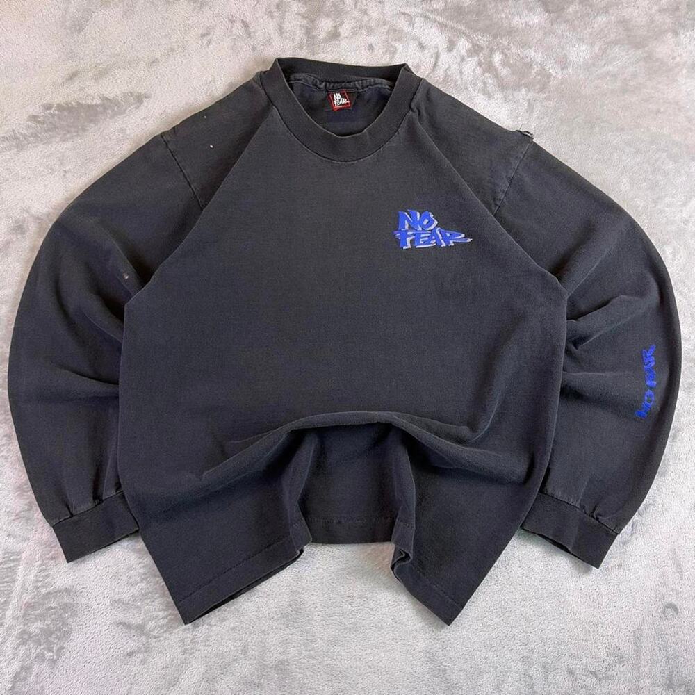 90's No Fear Long Sleeve Shirt M USA Made To Err Is Human To Lose Is Unheard Of